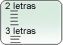 Lista ordenada por número de letras, cada palavra debaixo da outra numa coluna e em ordem crescente